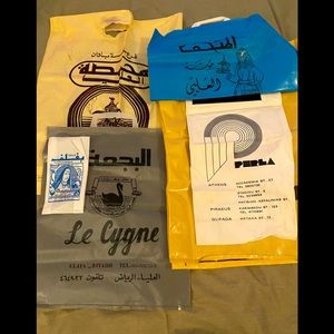 1970s shopping bags from different countries